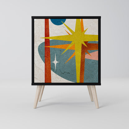 Credenza a 1 anta INTERSTELLAR VIBES con finitura nera