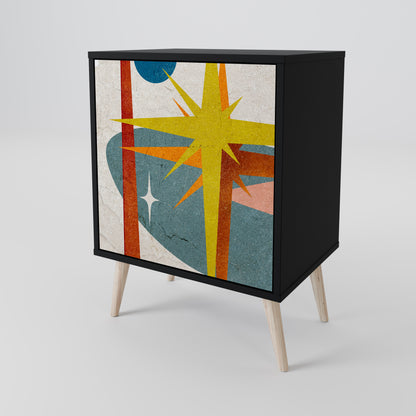 Credenza a 1 anta INTERSTELLAR VIBES con finitura nera