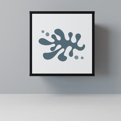 Credenza WONDERLAND VEGETATION a 1 anta con finitura nera