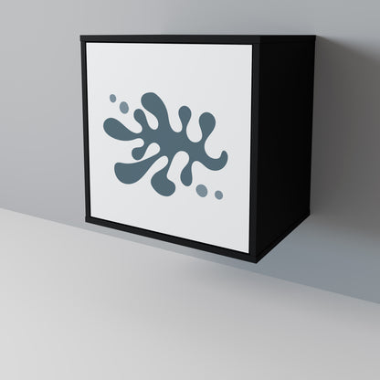 Credenza WONDERLAND VEGETATION a 1 anta con finitura nera