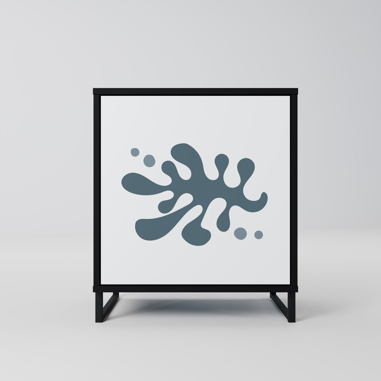 Credenza WONDERLAND VEGETATION a 1 anta con finitura nera