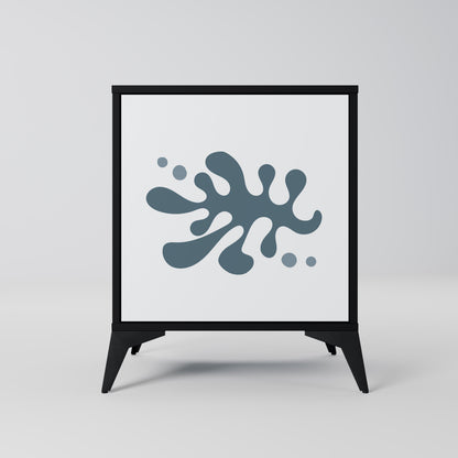 Credenza WONDERLAND VEGETATION a 1 anta con finitura nera