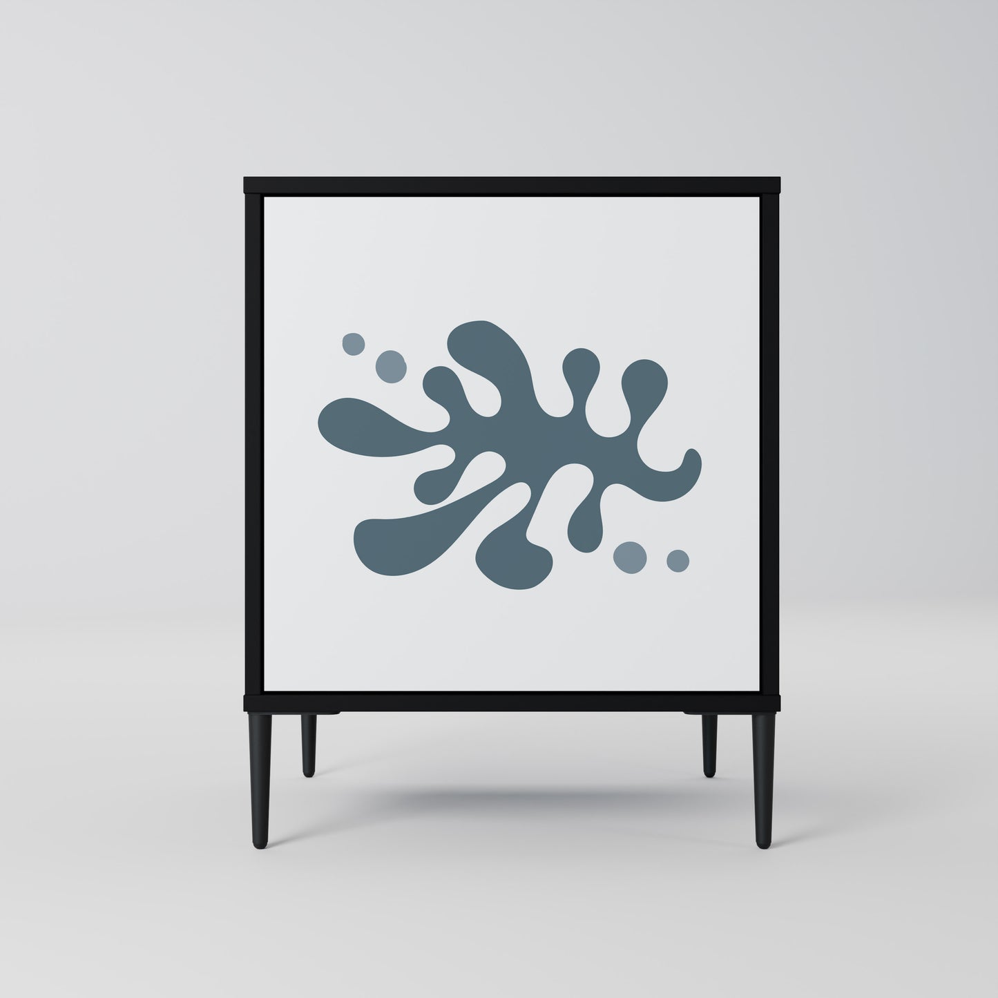 Credenza WONDERLAND VEGETATION a 1 anta con finitura nera