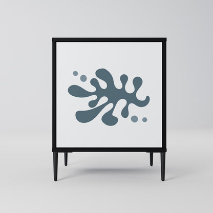 Credenza WONDERLAND VEGETATION a 1 anta con finitura nera