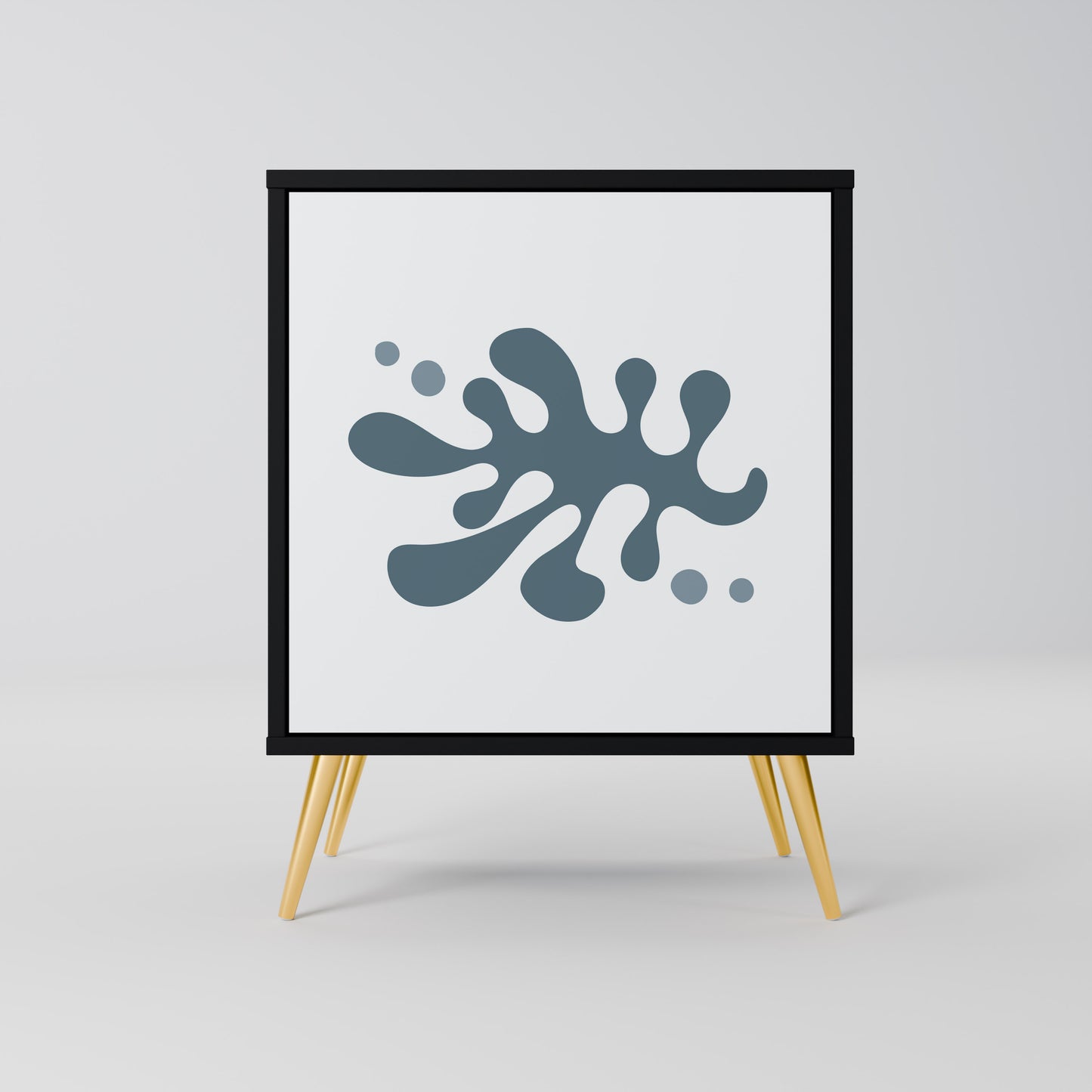 Credenza WONDERLAND VEGETATION a 1 anta con finitura nera