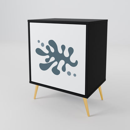 Credenza WONDERLAND VEGETATION a 1 anta con finitura nera