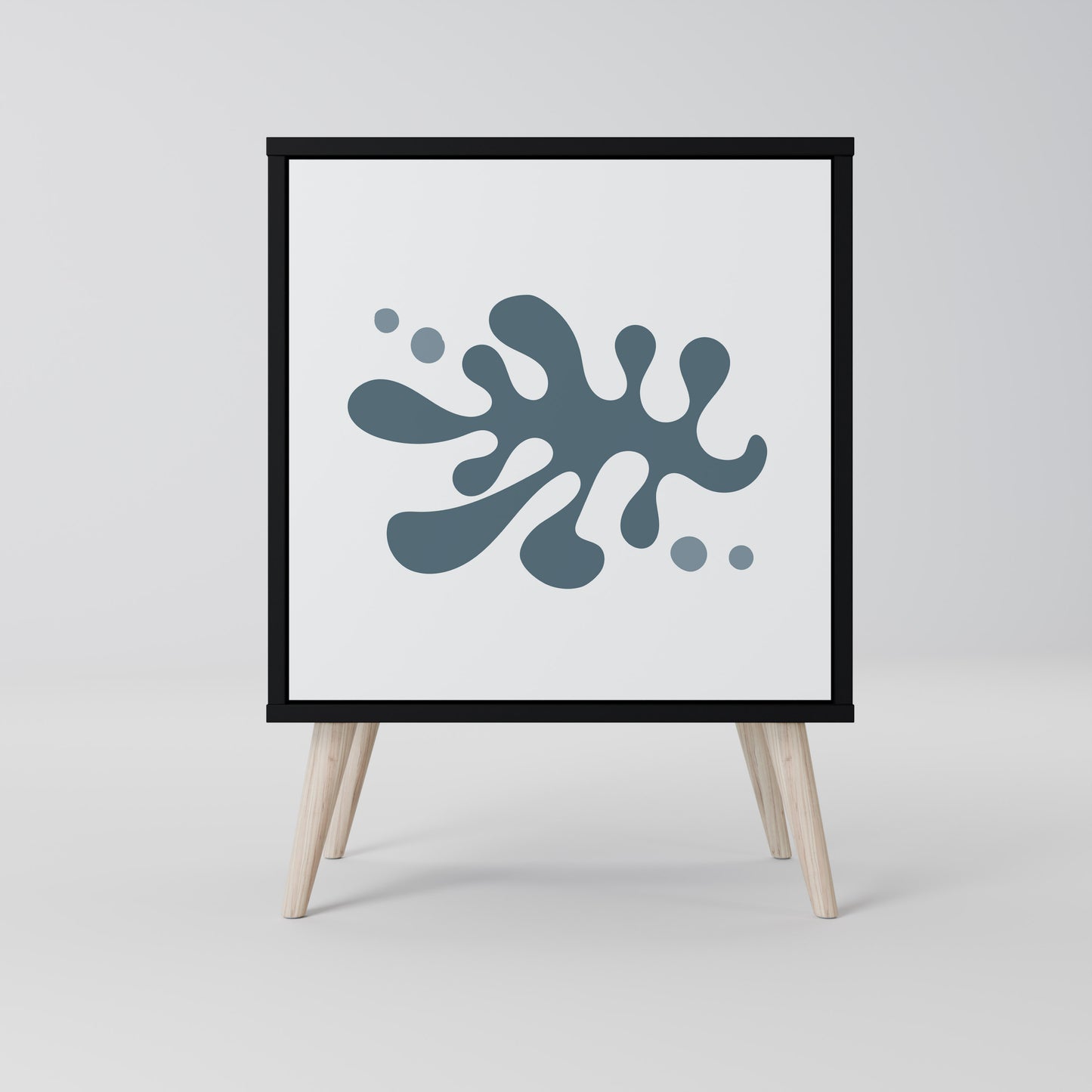 Credenza WONDERLAND VEGETATION a 1 anta con finitura nera