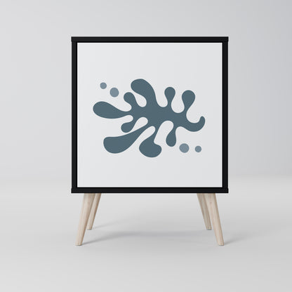 Credenza WONDERLAND VEGETATION a 1 anta con finitura nera