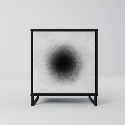 Credenza BLACK HOLE a 1 anta con finitura nera