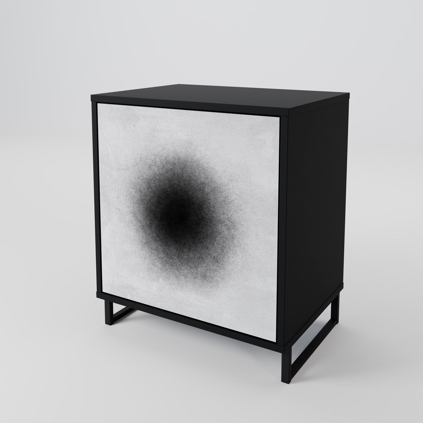Credenza BLACK HOLE a 1 anta con finitura nera