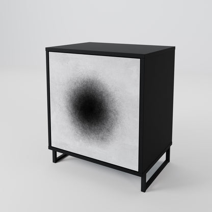 Credenza BLACK HOLE a 1 anta con finitura nera