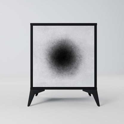 Credenza BLACK HOLE a 1 anta con finitura nera