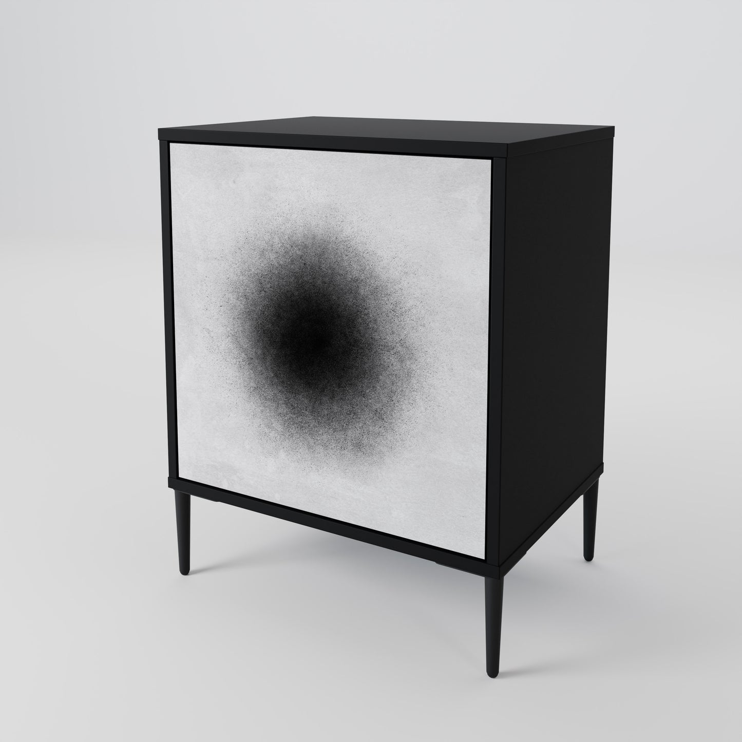 Credenza BLACK HOLE a 1 anta con finitura nera
