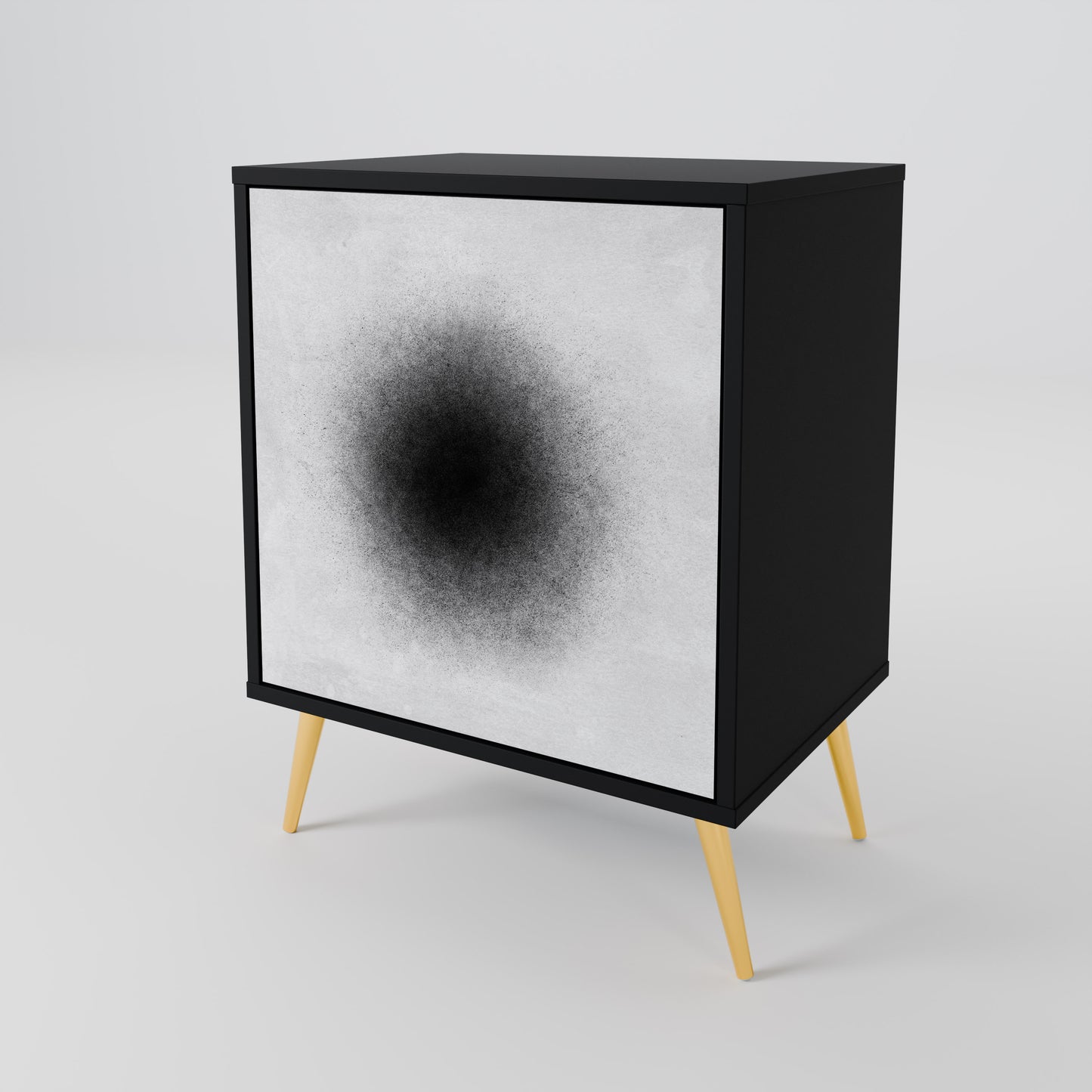 Credenza BLACK HOLE a 1 anta con finitura nera