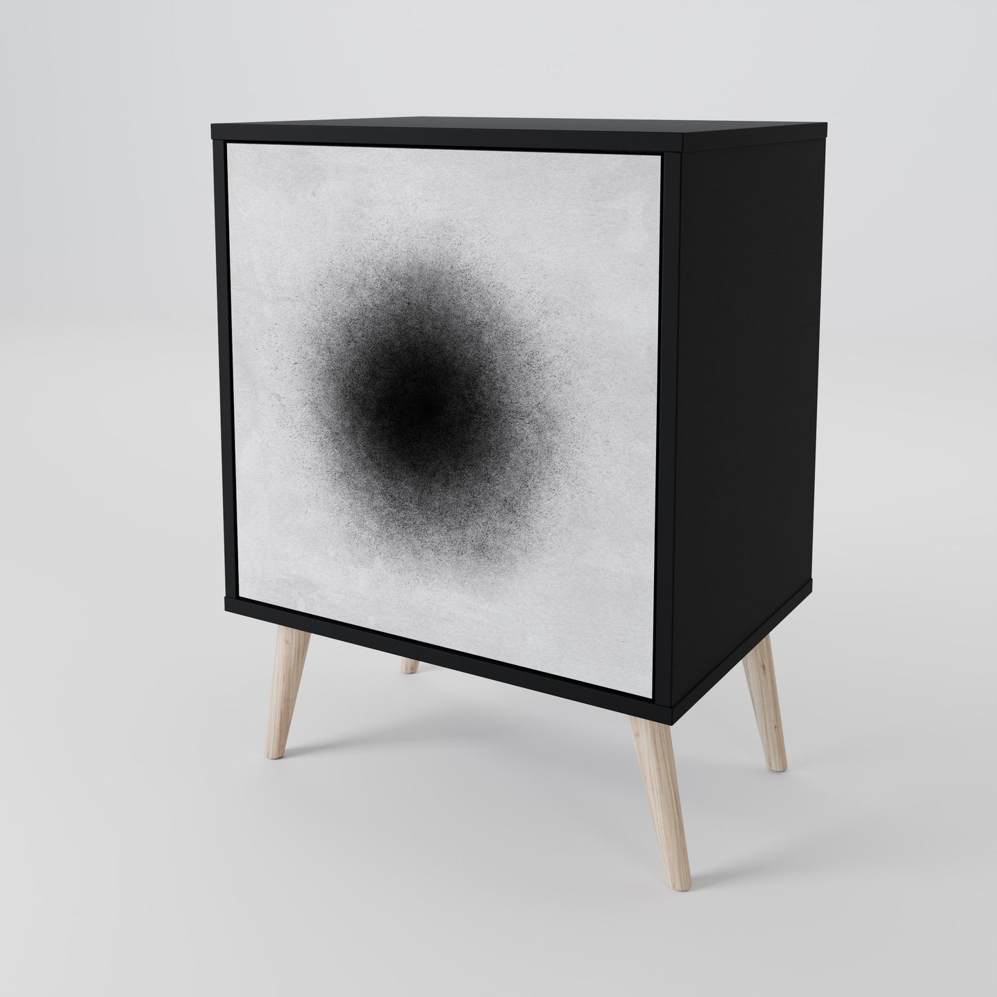 Credenza BLACK HOLE a 1 anta con finitura nera