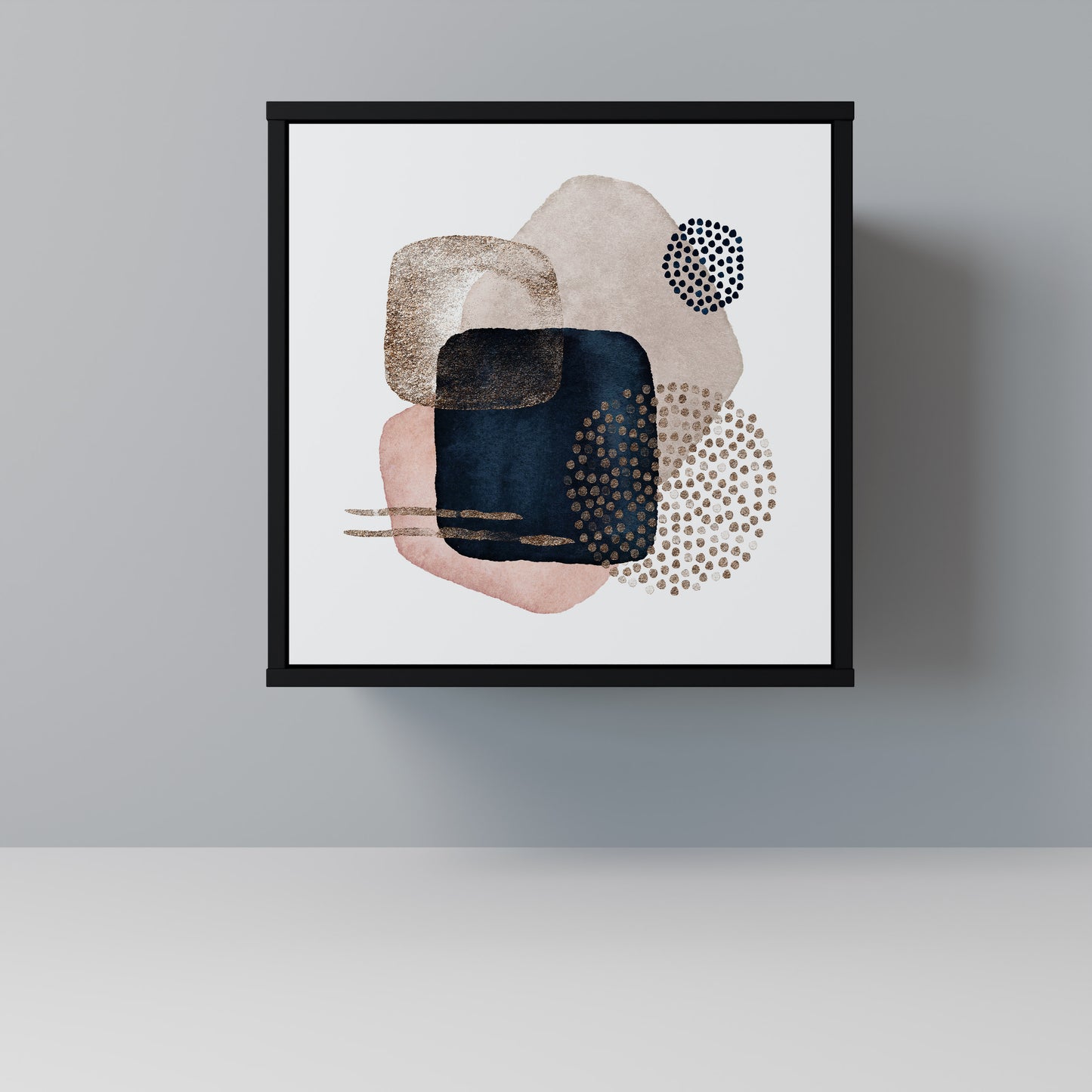 Credenza a 1 anta COLORFUL SHAPES con finitura nera