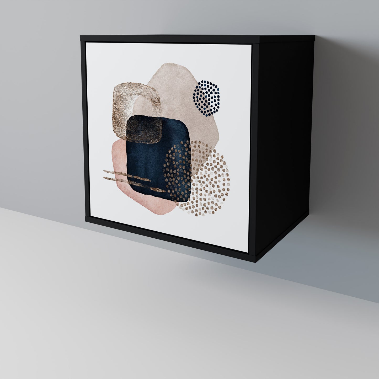 Credenza a 1 anta COLORFUL SHAPES con finitura nera