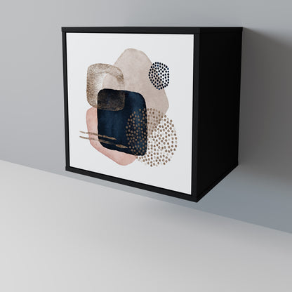 Credenza a 1 anta COLORFUL SHAPES con finitura nera