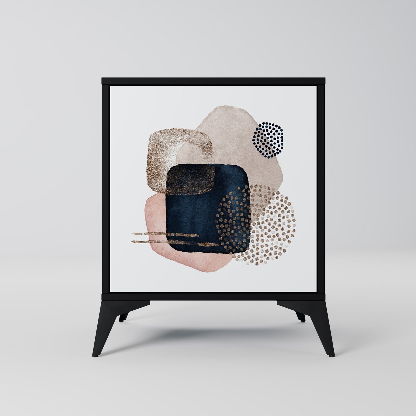 Credenza a 1 anta COLORFUL SHAPES con finitura nera