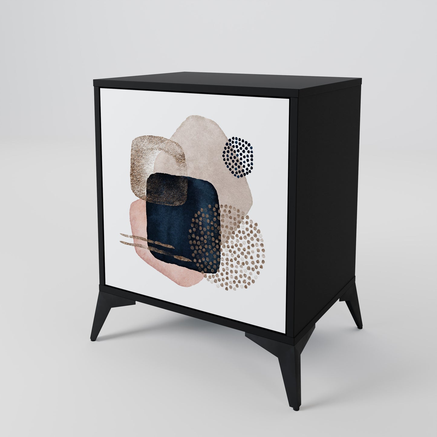 Credenza a 1 anta COLORFUL SHAPES con finitura nera