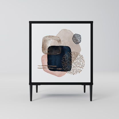 Credenza a 1 anta COLORFUL SHAPES con finitura nera