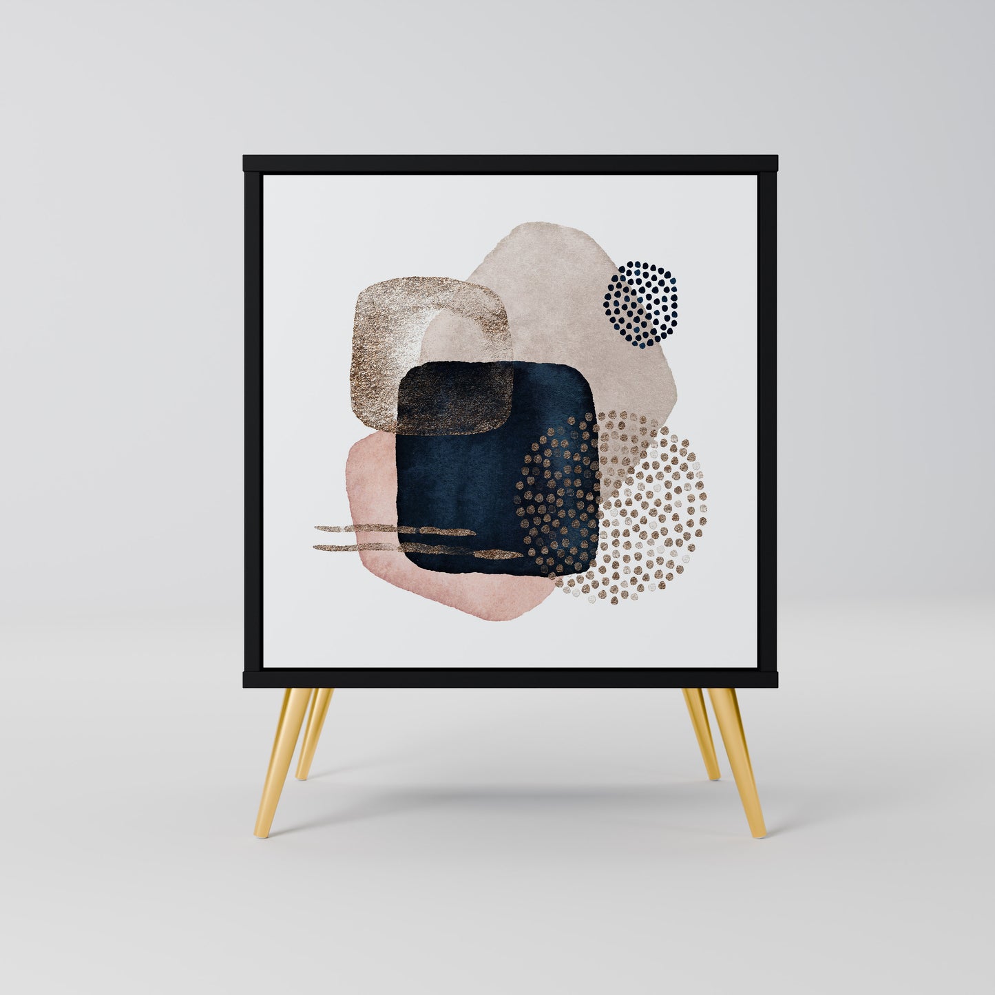 Credenza a 1 anta COLORFUL SHAPES con finitura nera