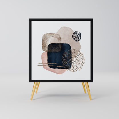 Credenza a 1 anta COLORFUL SHAPES con finitura nera