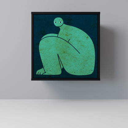 Credenza a 1 anta con finitura nera, INSIEME MA SEPARATAMENTE