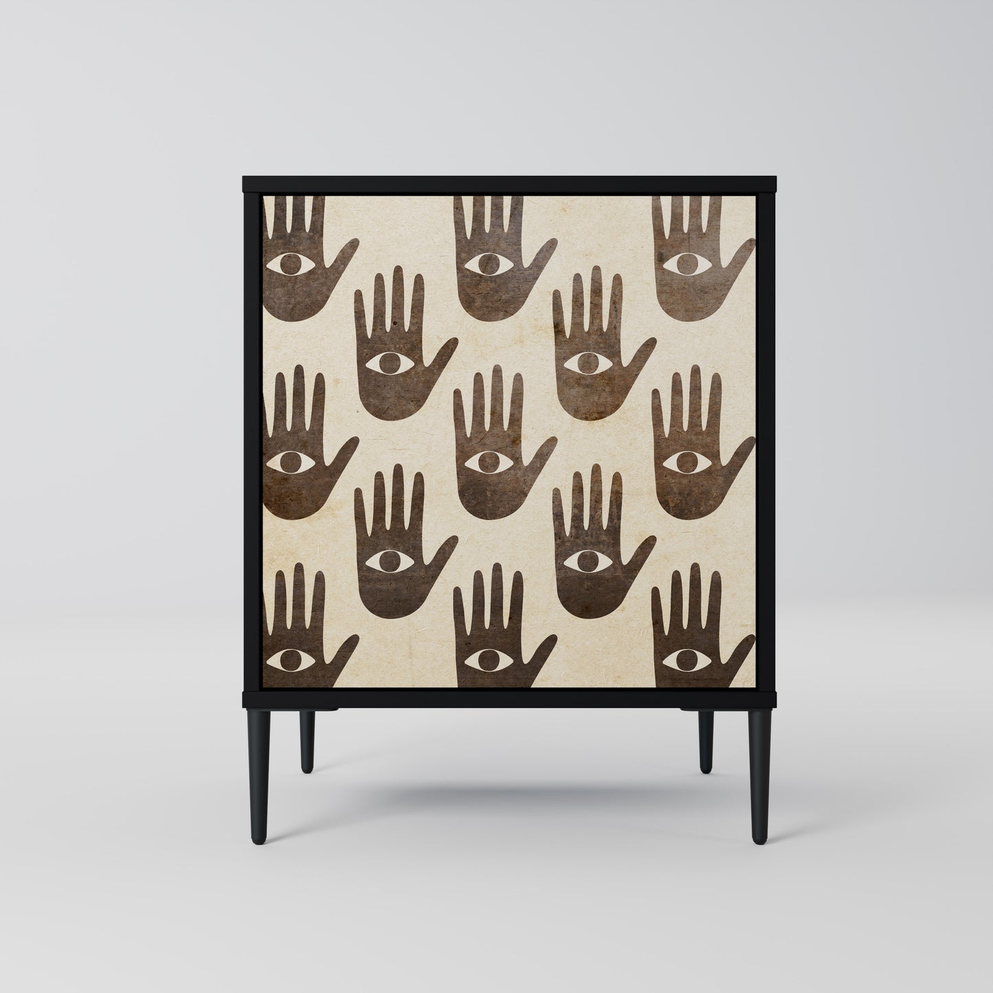 VEDI ALTRO Credenza a 1 anta con finitura nera