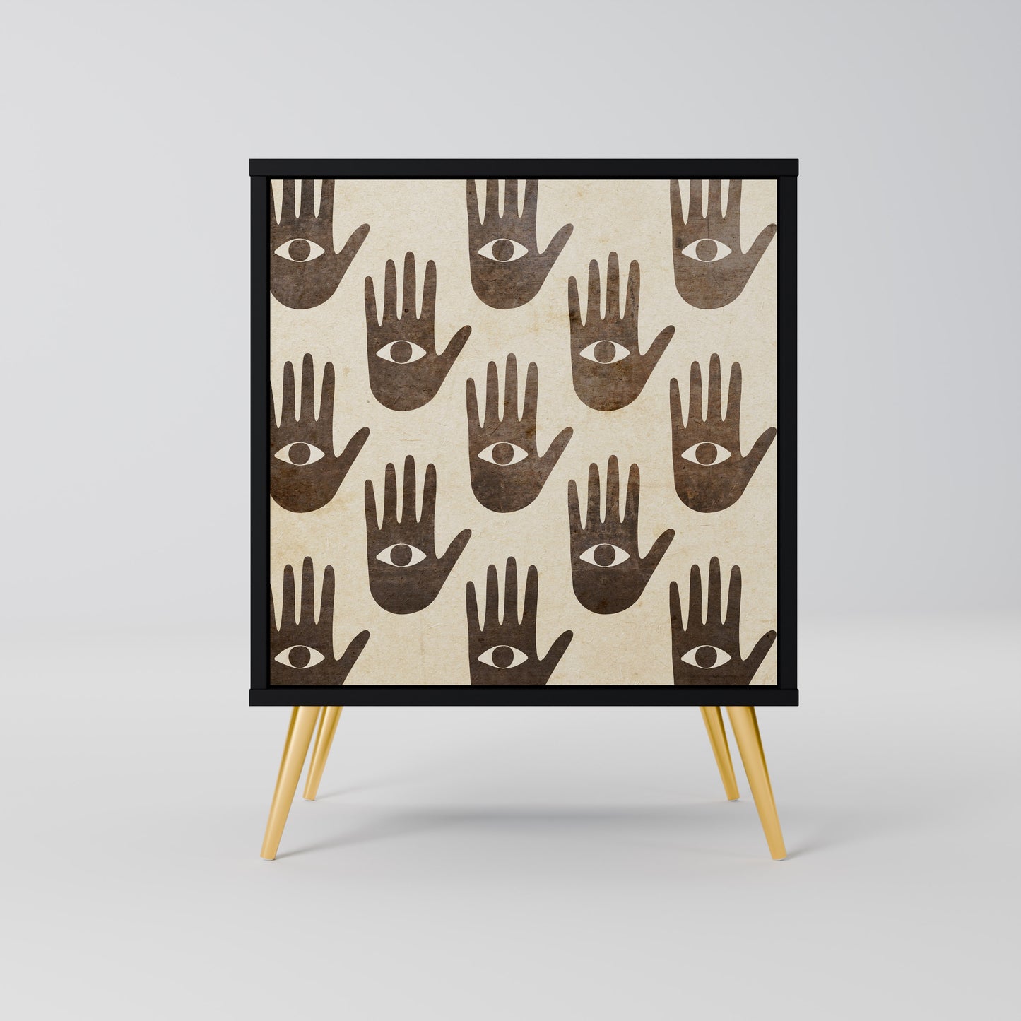 VEDI ALTRO Credenza a 1 anta con finitura nera