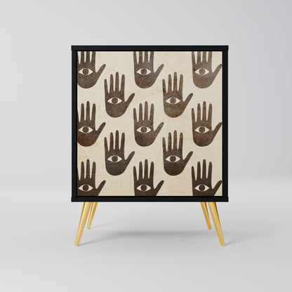 VEDI ALTRO Credenza a 1 anta con finitura nera