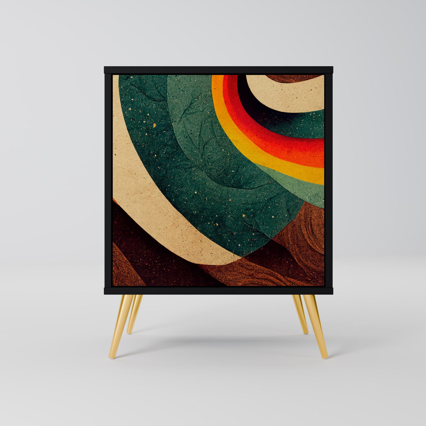 Credenza a 1 anta COLORFUL STRANDS con finitura nera