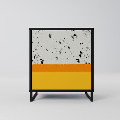Credenza a 1 anta DYED BY ORANGE con finitura nera
