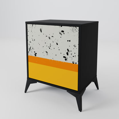 Credenza a 1 anta DYED BY ORANGE con finitura nera