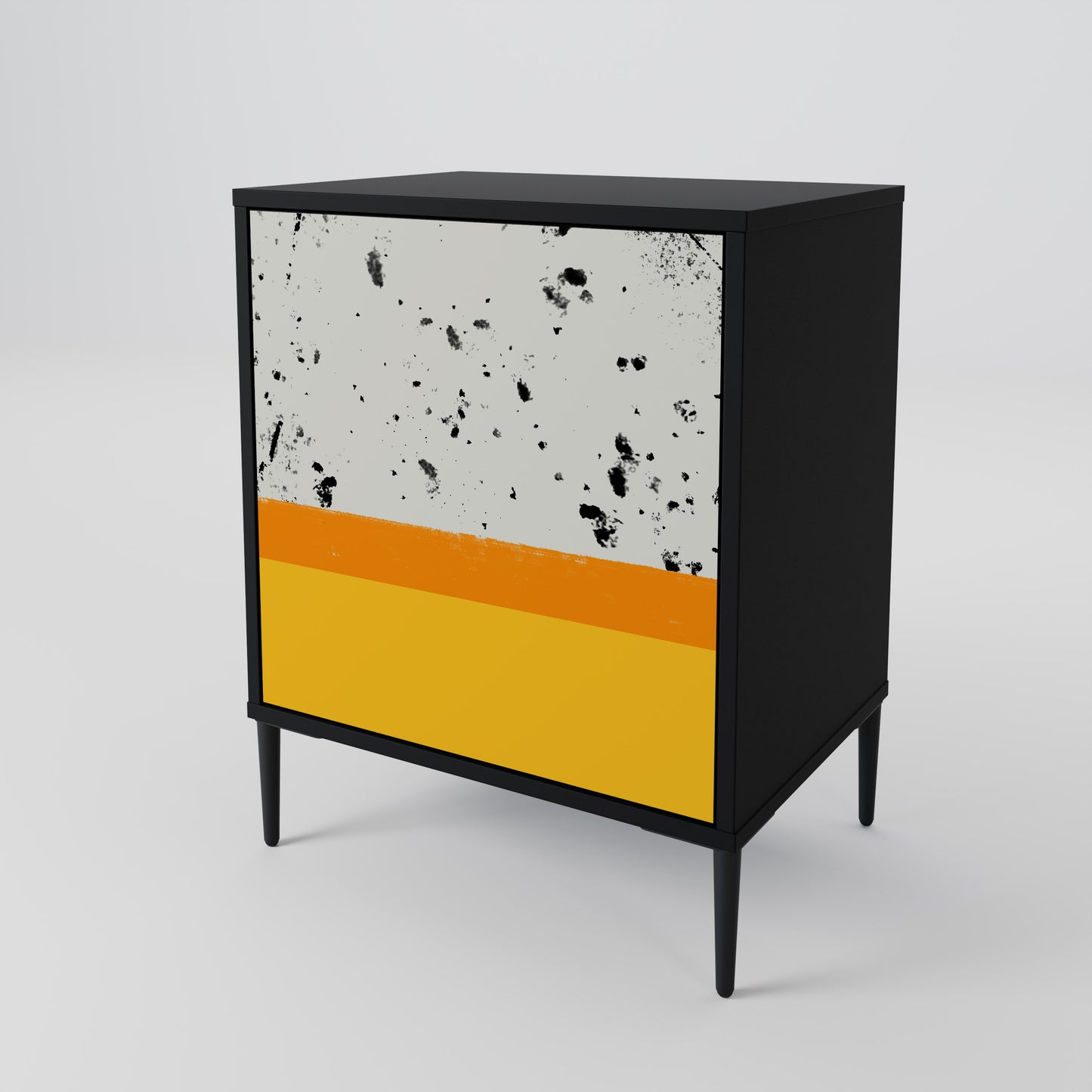 Credenza a 1 anta DYED BY ORANGE con finitura nera