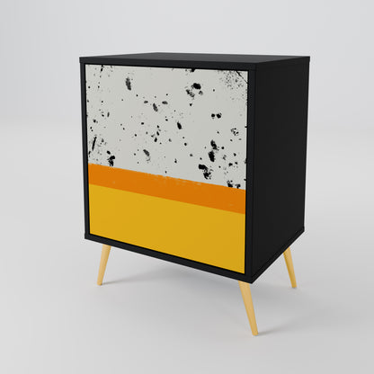 Credenza a 1 anta DYED BY ORANGE con finitura nera