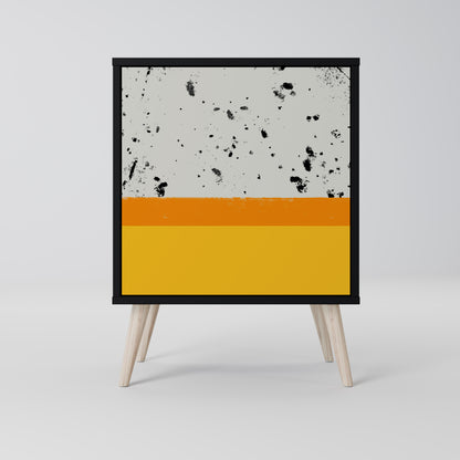 Credenza a 1 anta DYED BY ORANGE con finitura nera