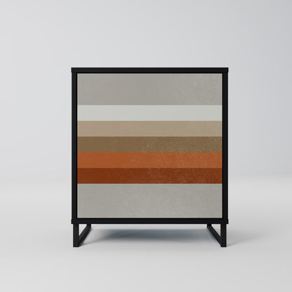 Credenza PECULIAR TRAIL a 1 anta con finitura nera