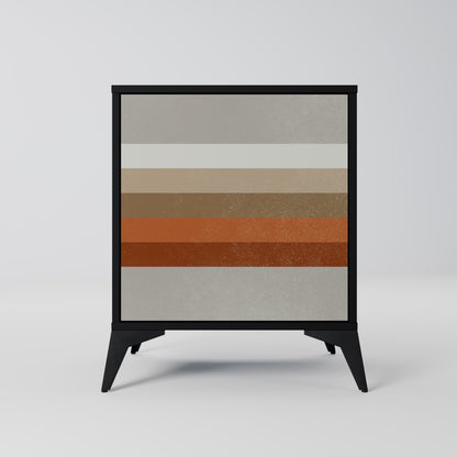 Credenza PECULIAR TRAIL a 1 anta con finitura nera