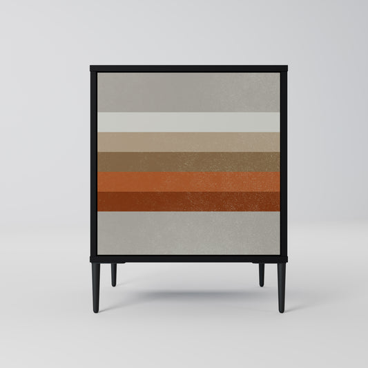 Credenza PECULIAR TRAIL a 1 anta con finitura nera