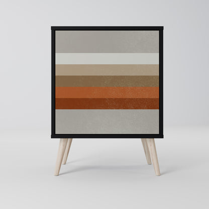 Credenza PECULIAR TRAIL a 1 anta con finitura nera