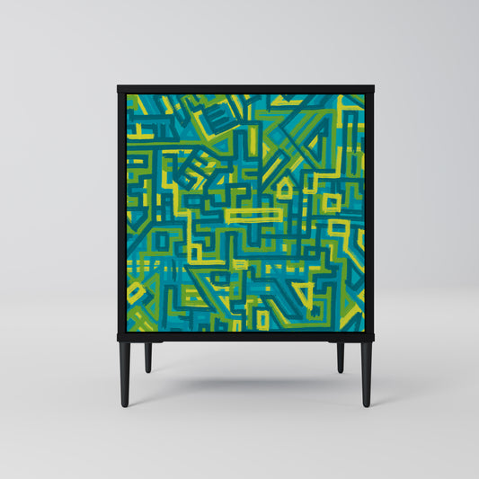 Credenza NOSTALGIC MEMORIES a 1 anta con finitura nera