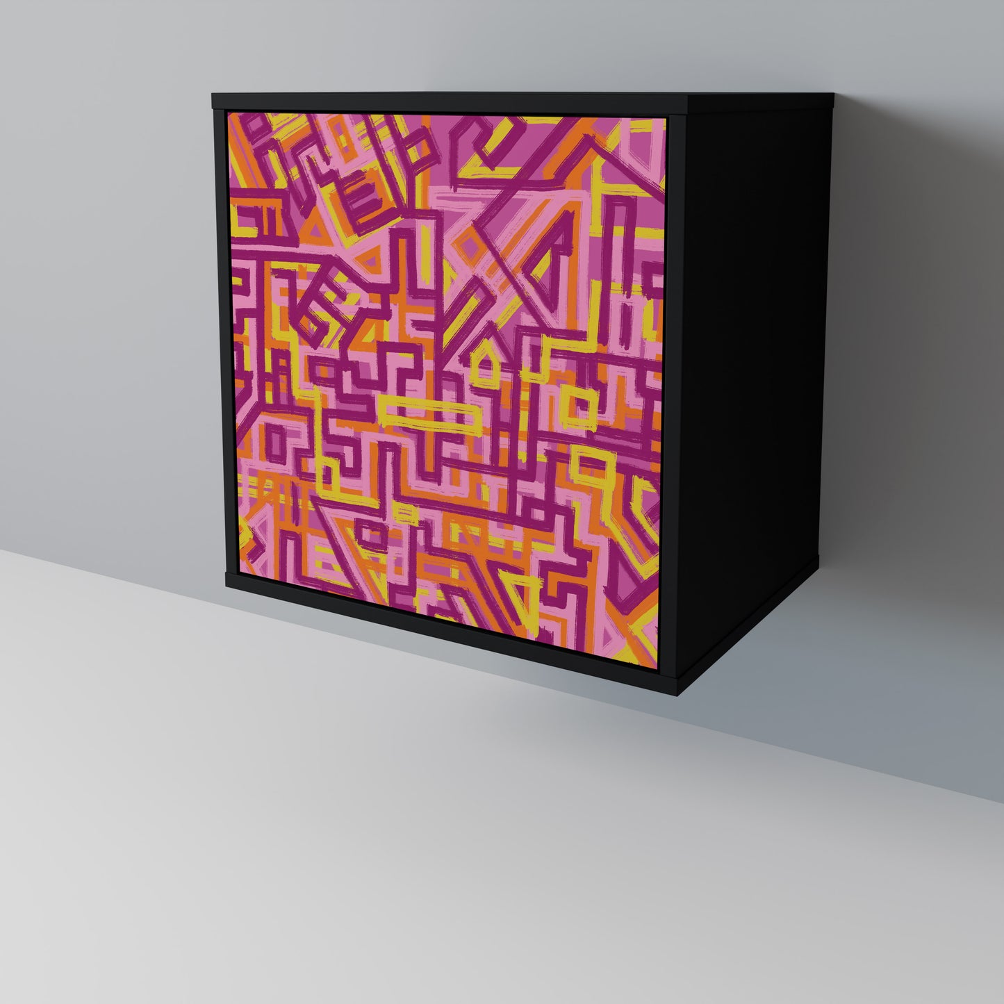 Credenza LOVELY MEMORIES a 1 anta con finitura nera