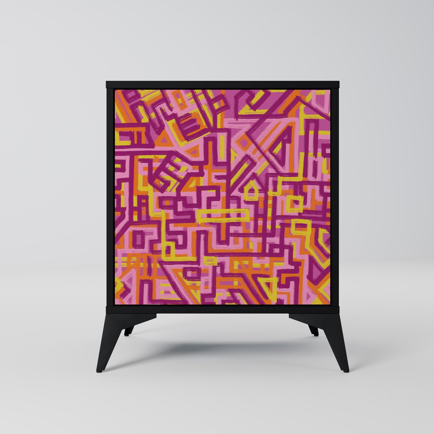 Credenza LOVELY MEMORIES a 1 anta con finitura nera