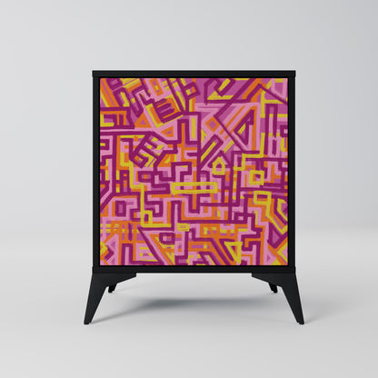 Credenza LOVELY MEMORIES a 1 anta con finitura nera