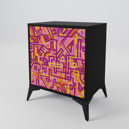 Credenza LOVELY MEMORIES a 1 anta con finitura nera