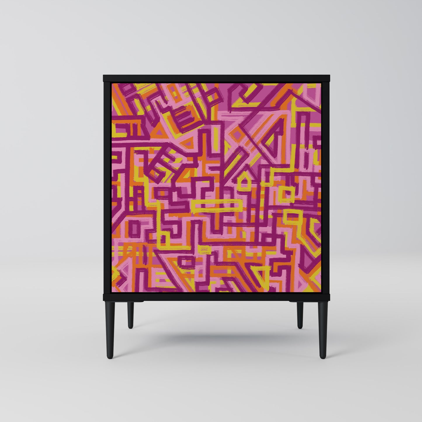 Credenza LOVELY MEMORIES a 1 anta con finitura nera