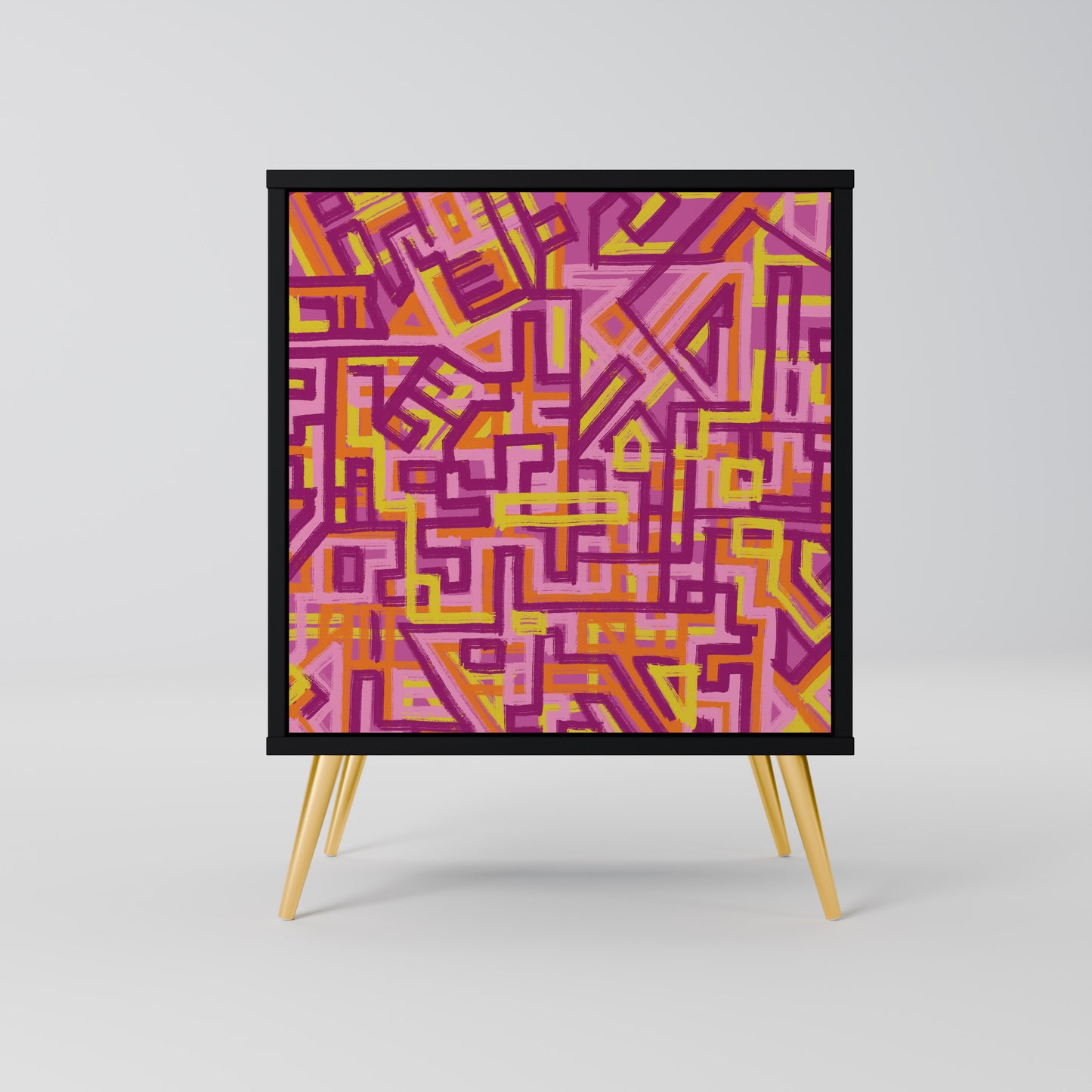 Credenza LOVELY MEMORIES a 1 anta con finitura nera