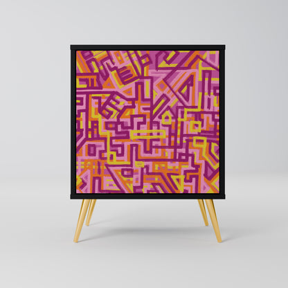 Credenza LOVELY MEMORIES a 1 anta con finitura nera