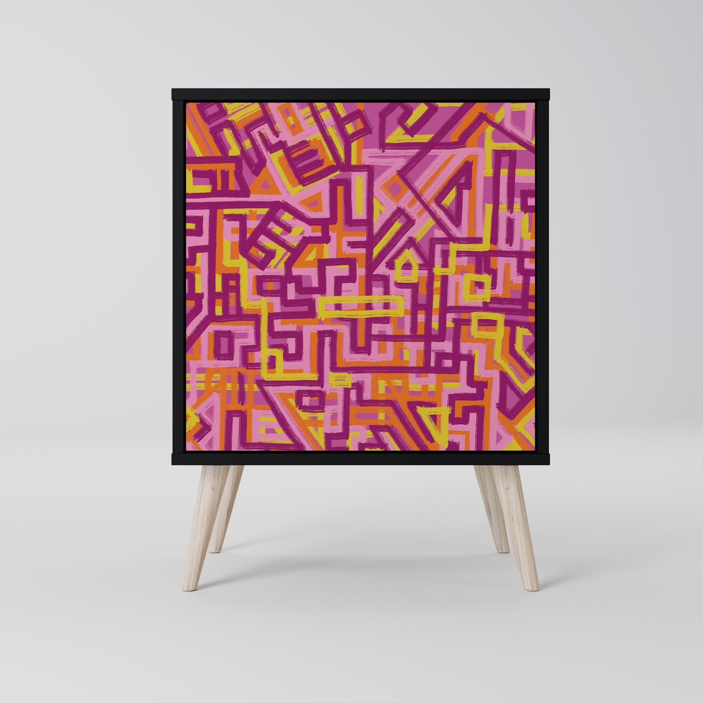 Credenza LOVELY MEMORIES a 1 anta con finitura nera